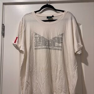 White Graphic Tee with Silver Accents